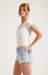 Pacsun Jamie Denim Micro Shorts Light Blue
