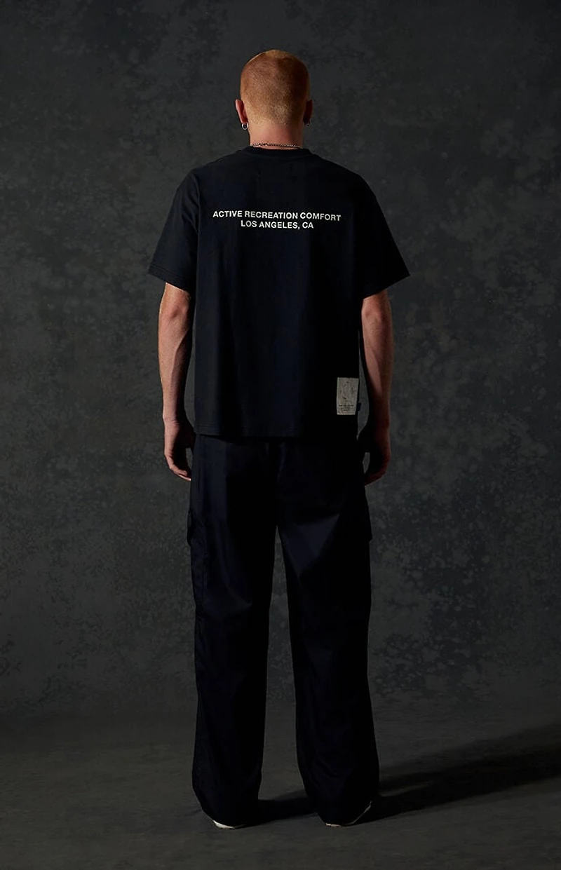 A.R.C. Black Wide Leg Cargo Pants