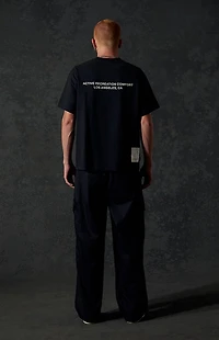 A.R.C. Black Wide Leg Cargo Pants
