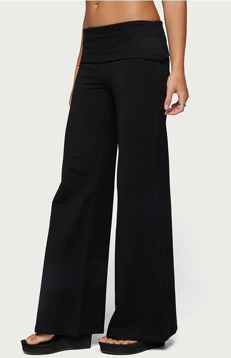 Edikted Angel Energy Sequin Foldover Pants