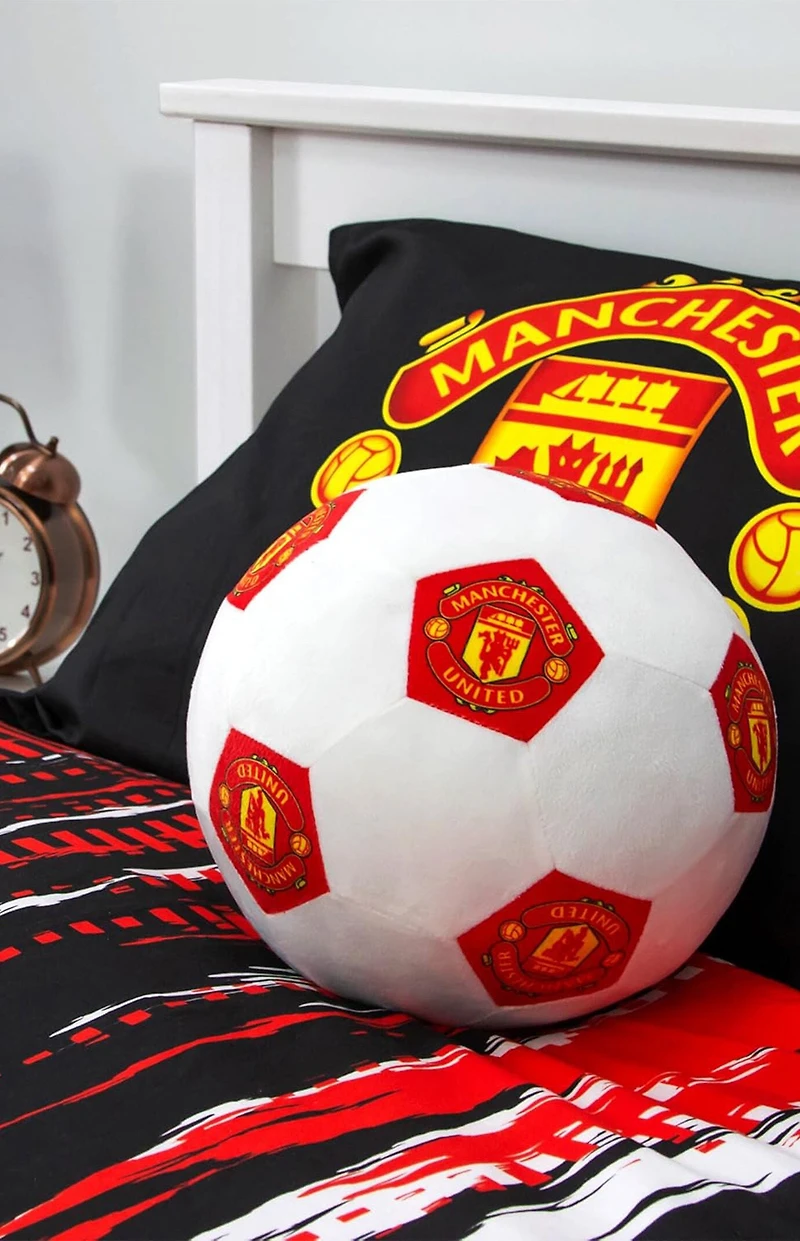 Manchester United FC 3D Fluffy Stuffed Toy Soccer Ball Cushion