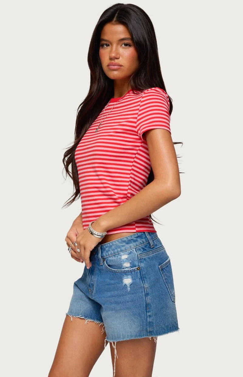 Edikted Nessie Striped T-Shirt