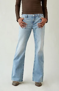 Pacsun Jade Low Rise Bootcut Jeans Light Blue Wash
