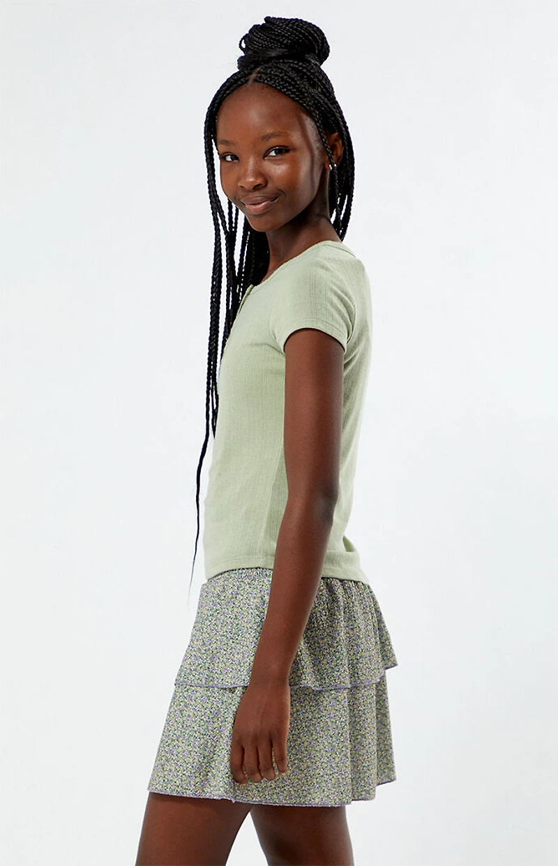 Pacsun Kids Sage Henley Skimmer Top
