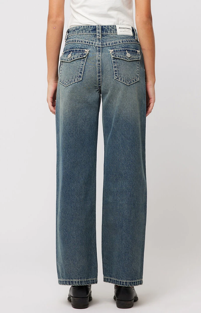 ABRAND Amber 95 Mid Rise Baggy Jeans