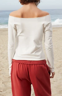 John Galt White 44 Bonnie Off-The-Shoulder Top