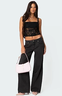 Edikted Gwyn Mixed Lace Top