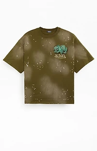 Von Dutch Dragon Paint Splatter Oversized T-Shirt