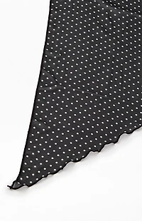 John Galt Black and White Polka Dot Scarf