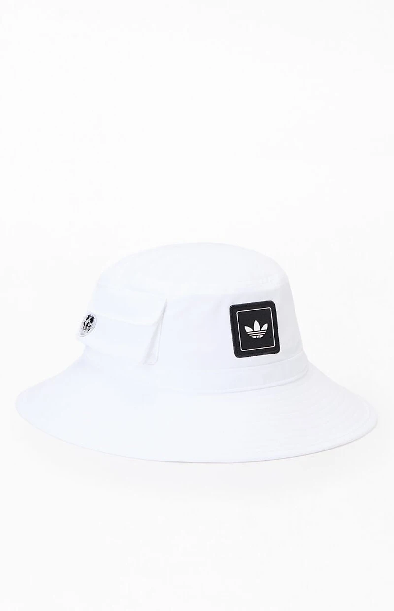 adidas White Utility 3.0 Boonie Bucket Hat