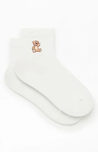 John Galt Teddy Bear Embroidered Ankle Socks