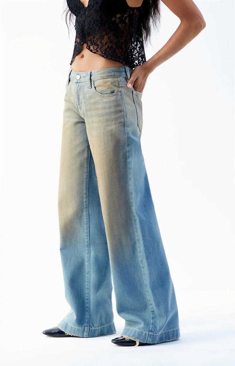 Pacsun Casey Low Rise Baggy Jeans  Mud Wash Indigo Tinted