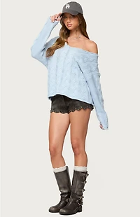 Edikted Zarina Studded Faux Suede Shorts