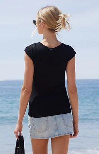 John Galt Black Ella Top