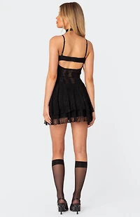 Edikted Lyla Lace Corset Mini Dress
