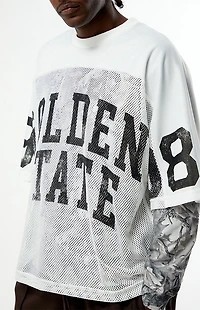 Pacsun Golden State Mesh Jersey 2fer Long Sleeve T-Shirt