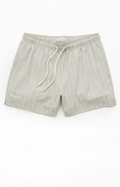 Pacsun Sunset Striped Seersucker 4.5" Swim Trunks
