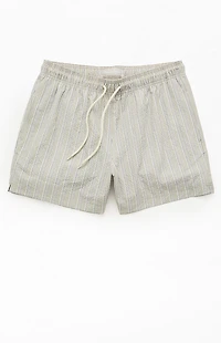 Pacsun Sunset Striped Seersucker 4.5" Swim Trunks