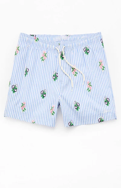 Pacsun Striped Bouquet 4.5" Swim Trunks