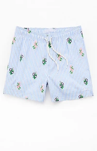 Pacsun Striped Bouquet 4.5" Swim Trunks