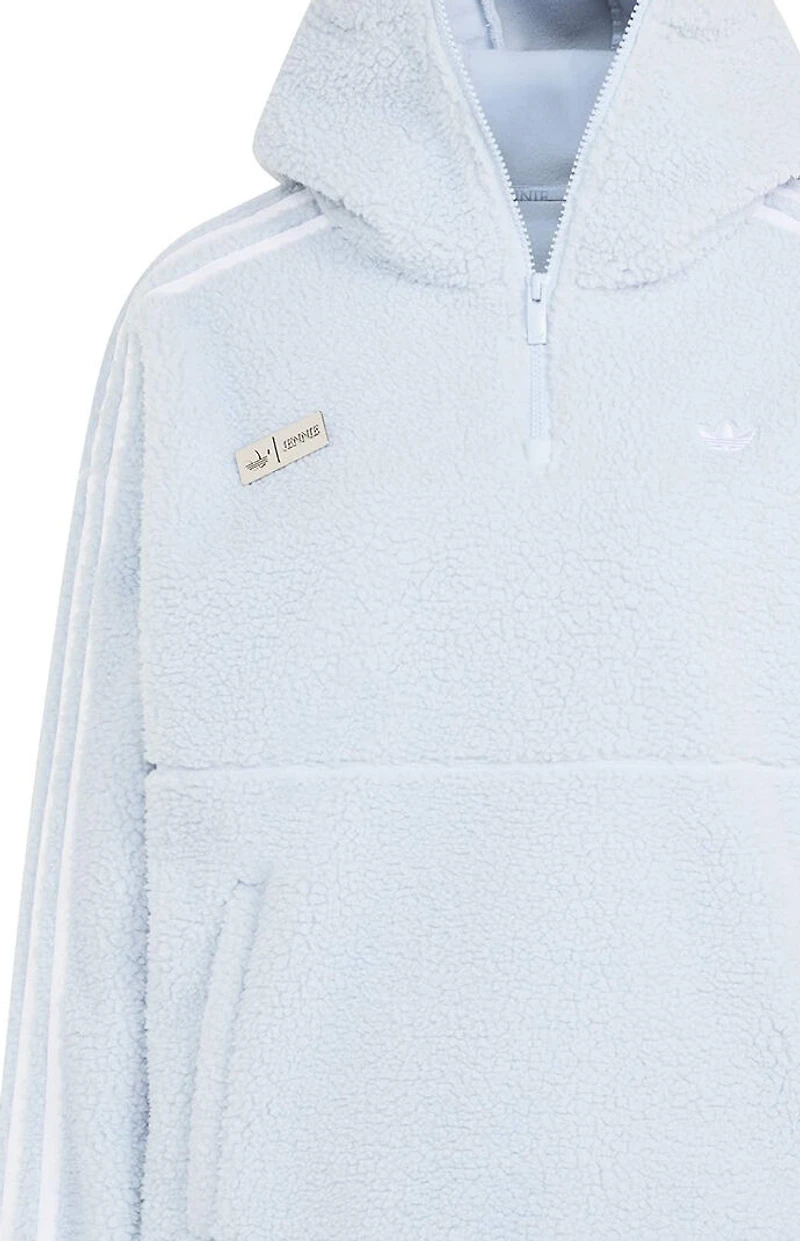 adidas Originals by JENNIE Light Blue Polar Fleece Pullover Hoodie