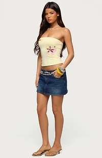 Edikted Braelyn Sequin Floral Tube Top