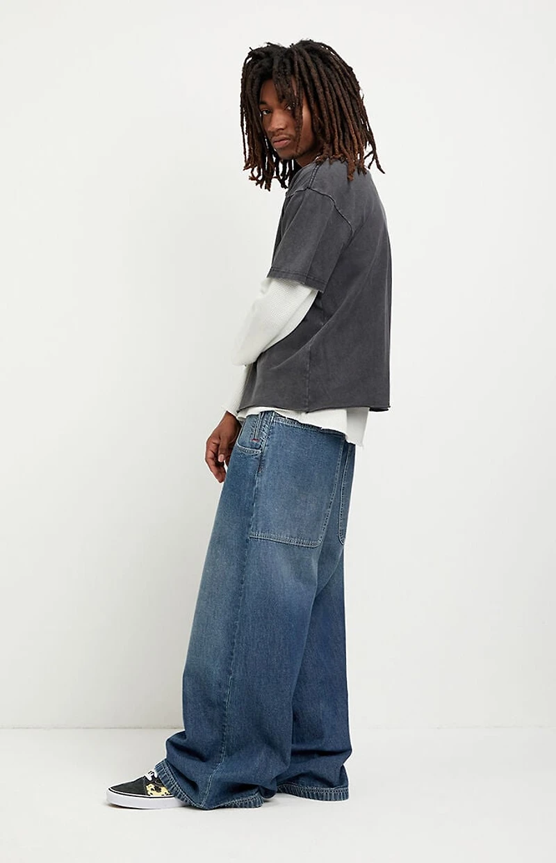 Pacsun Ryder Ultra Baggy Jeans Dark Blue