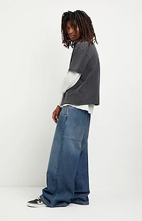 Pacsun Ryder Ultra Baggy Jeans Dark Blue