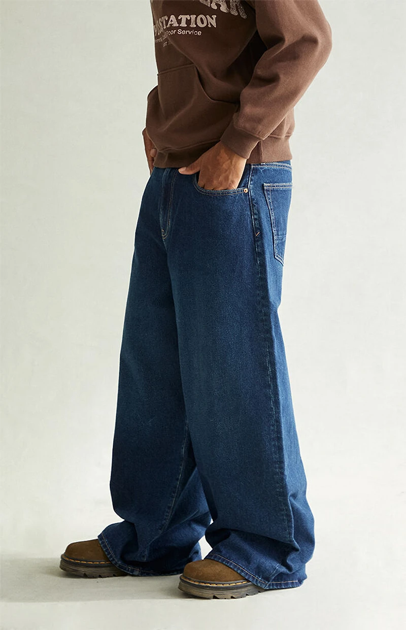 Pacsun Ryder Ultra Baggy Jeans Dark Blue