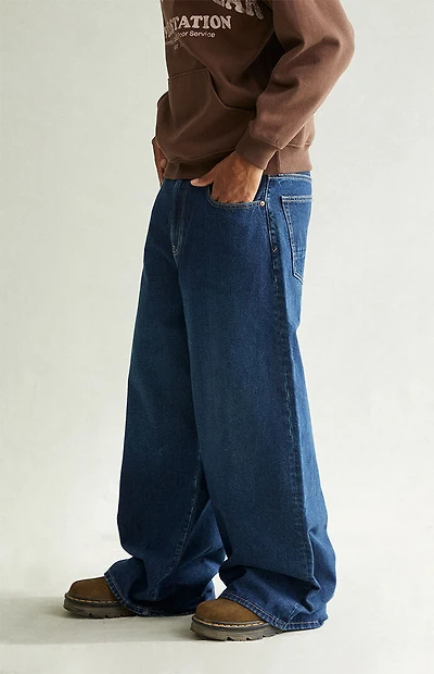 Pacsun Ryder Ultra Baggy Jeans Dark Blue