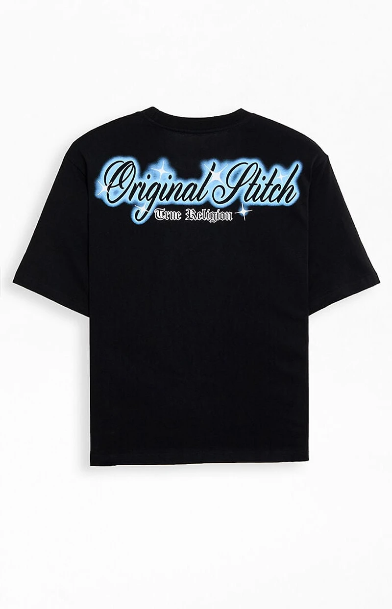 True Religion XL Crystal Logo Boxy T-Shirt