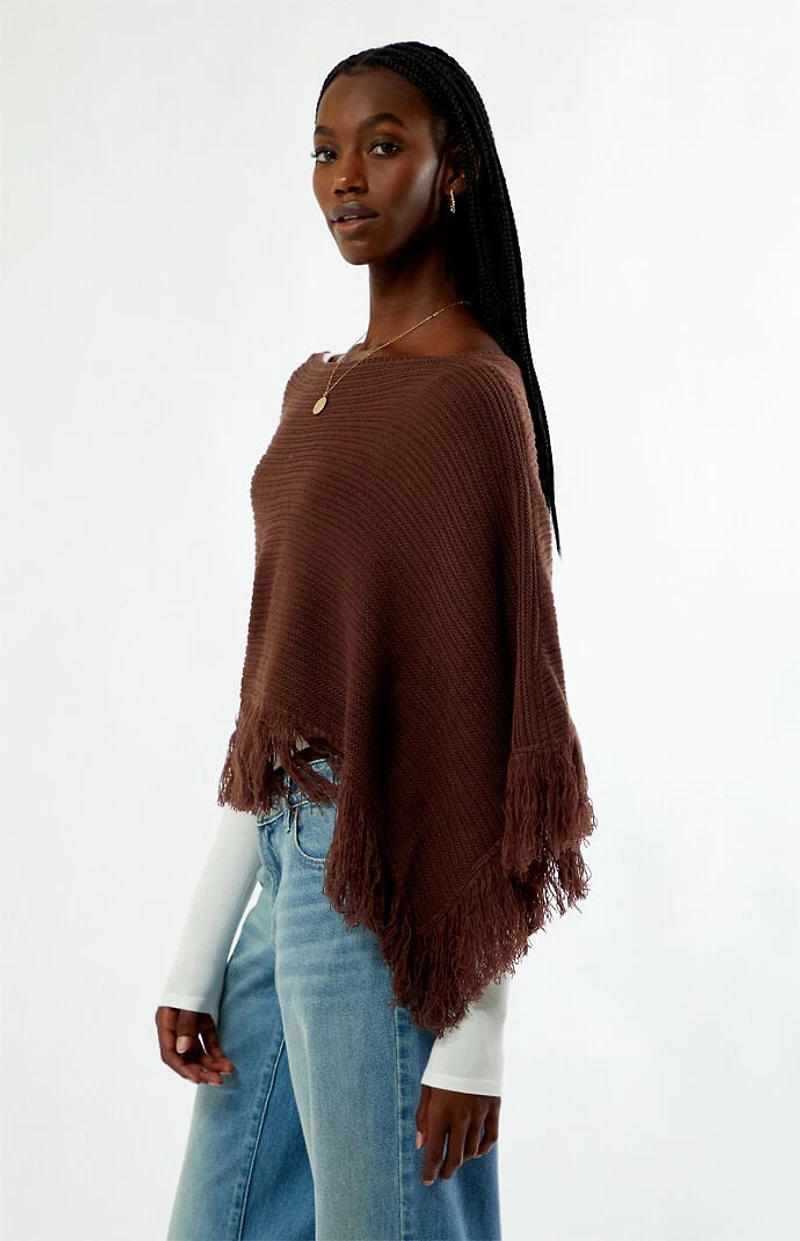 Your Favorite Amber Knit Poncho
