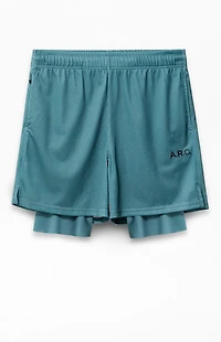 A.R.C. Active Green Mesh 2 1 Shorts