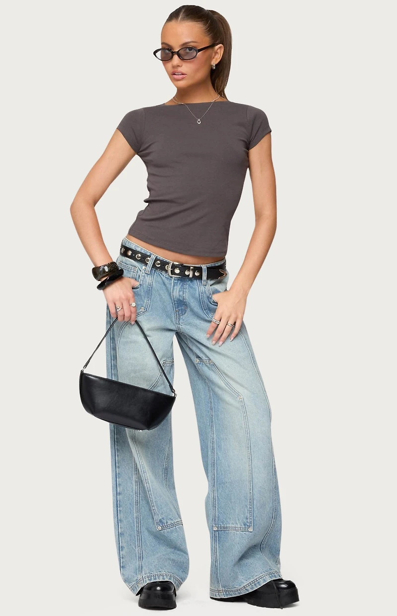 Edikted Dema Western Low Rise Jeans