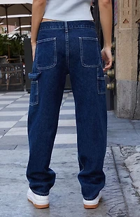 John Galt Dark Indigo Low Rise Straight Leg Jeans