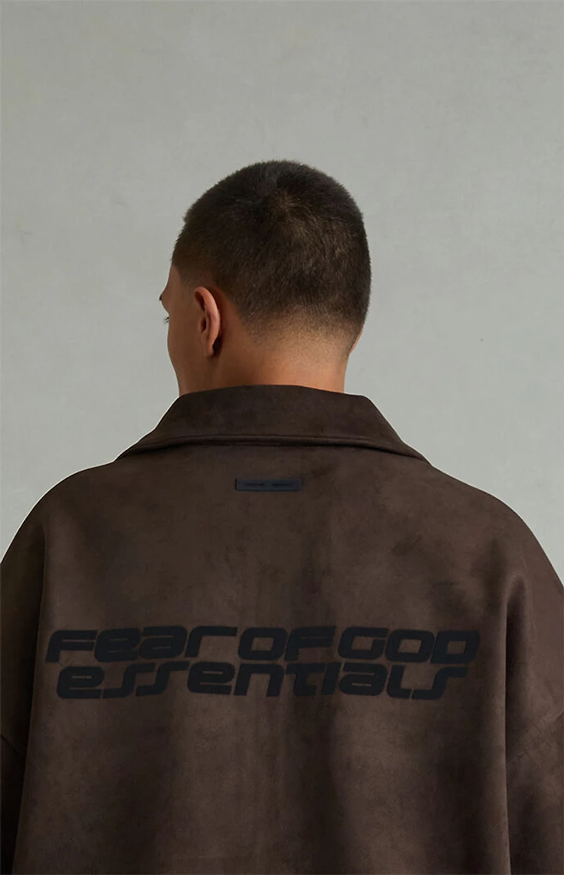 Fear of God ESSENTIALS Brown High Neck 3/4 Sleeve Jacket