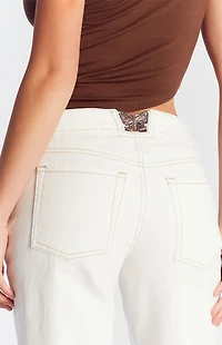 Pacsun Casey Low Rise Baggy Jeans Butterfly Stamp