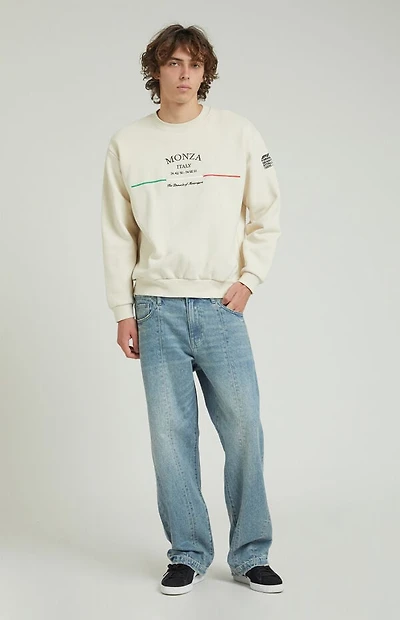 Pacsun Dylan Pieced Baggy Jeans Medium Blue
