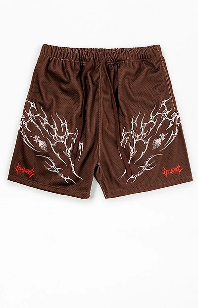 Civil Brown Core Mesh Basketball Shorts