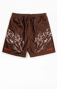 Civil Brown Core Mesh Basketball Shorts