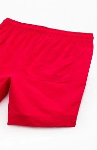 Pacsun Red Collegiate 6.5" Swim Trunks