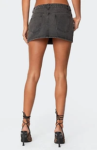Edikted Chiara Denim Micro Skirt