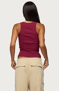 Edikted 80 Stripey Ribbed Tank Top