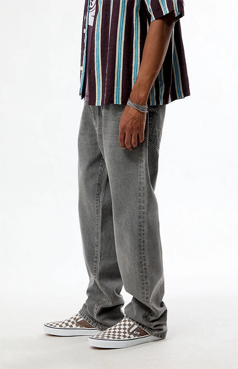 Pacsun Logan Relaxed Straight Jeans Gray
