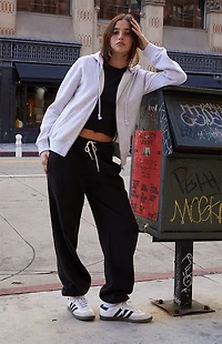 John Galt Light Gray Full Zip Hoodie