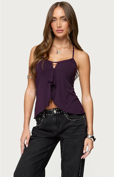 Edikted Lorenna Split Front Halter Top