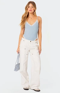 Edikted Aurora Lace Trim Bodysuit