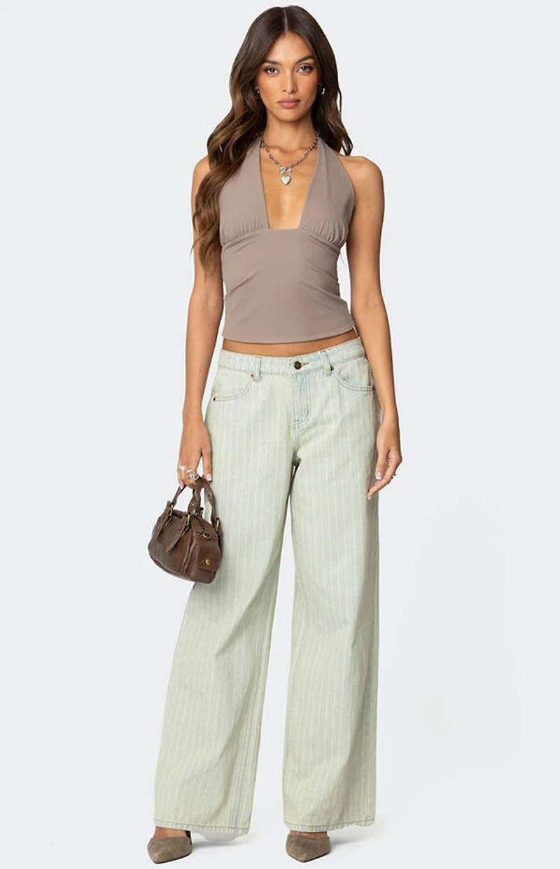 Edikted Mila Plunge Neck Halter Top