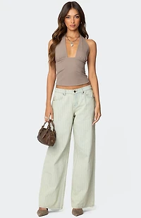 Edikted Mila Plunge Neck Halter Top