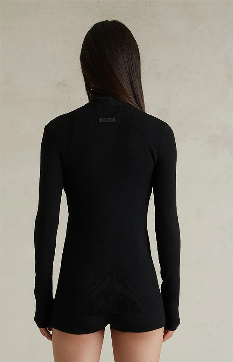 Fear of God ESSENTIALS Women's Jet Black Ribbed Jacket